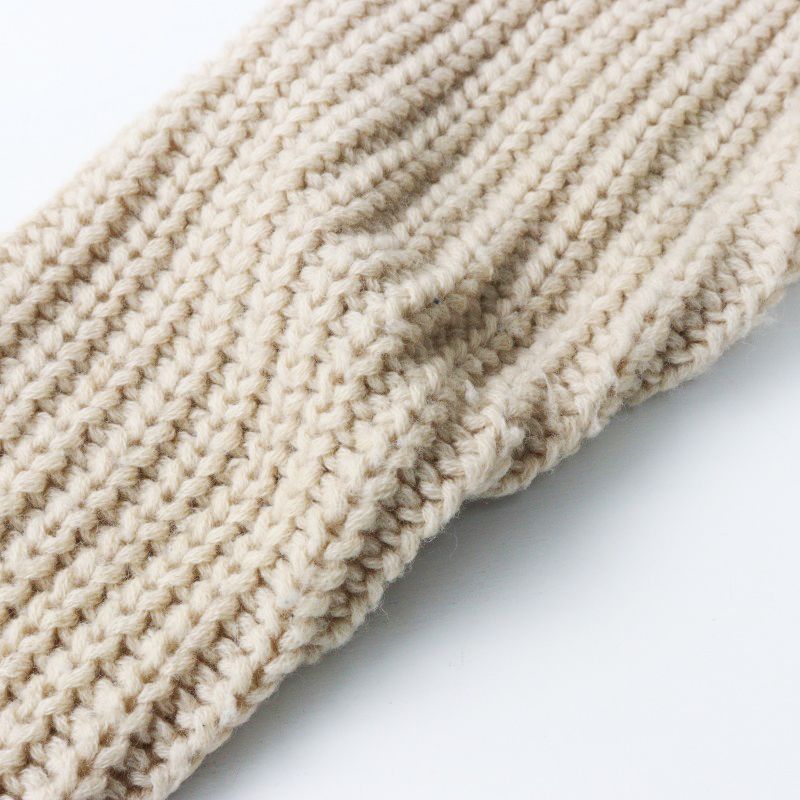 ハグオーワー HUG O WaR ウールケーブルカーディガン/ベージュ ニット