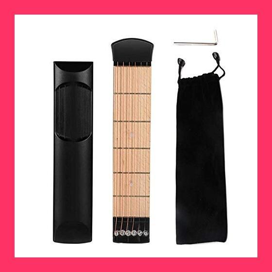 【スタッフおすすめ！】ギター 練習 ポケットギター 6フレット 初心者 便利 耐干渉 指配置運動 メトロノーム機能 ギター練習ツール 使いやすい ケース付き 初心者対応 練習用ガジェットツール コンパクト 初心者 向け