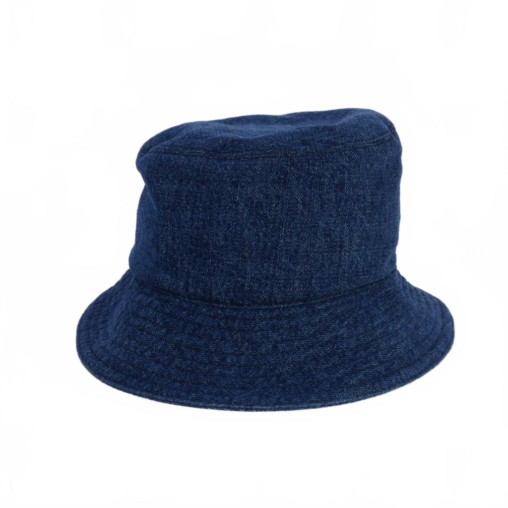 ミュウミュウ miumiu ロゴ刺繍 デニム バケットハット S インディゴ 青 ブルー P101 2025 25689 5HC196 2F3W