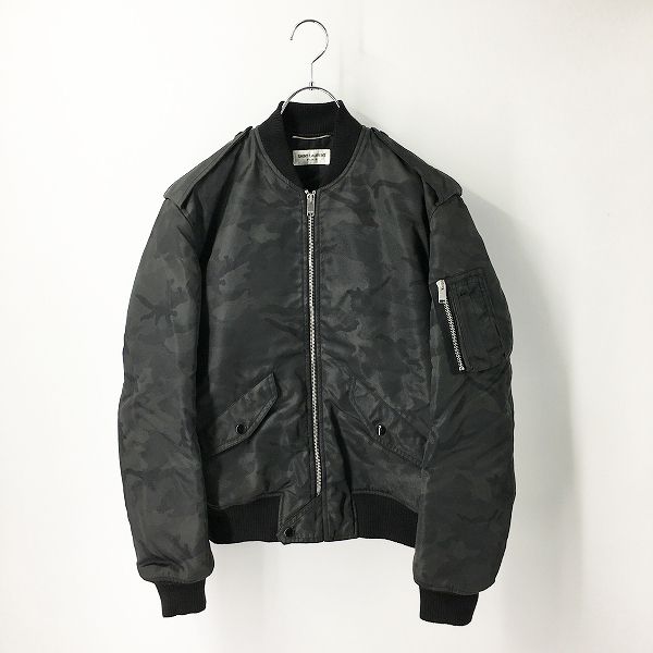 美品 サンローランパリ MA-1タイプ ボンバージャケット フライトジャケット 美品 サンローランパリ MA-1タイプ ボンバージャケット フライト