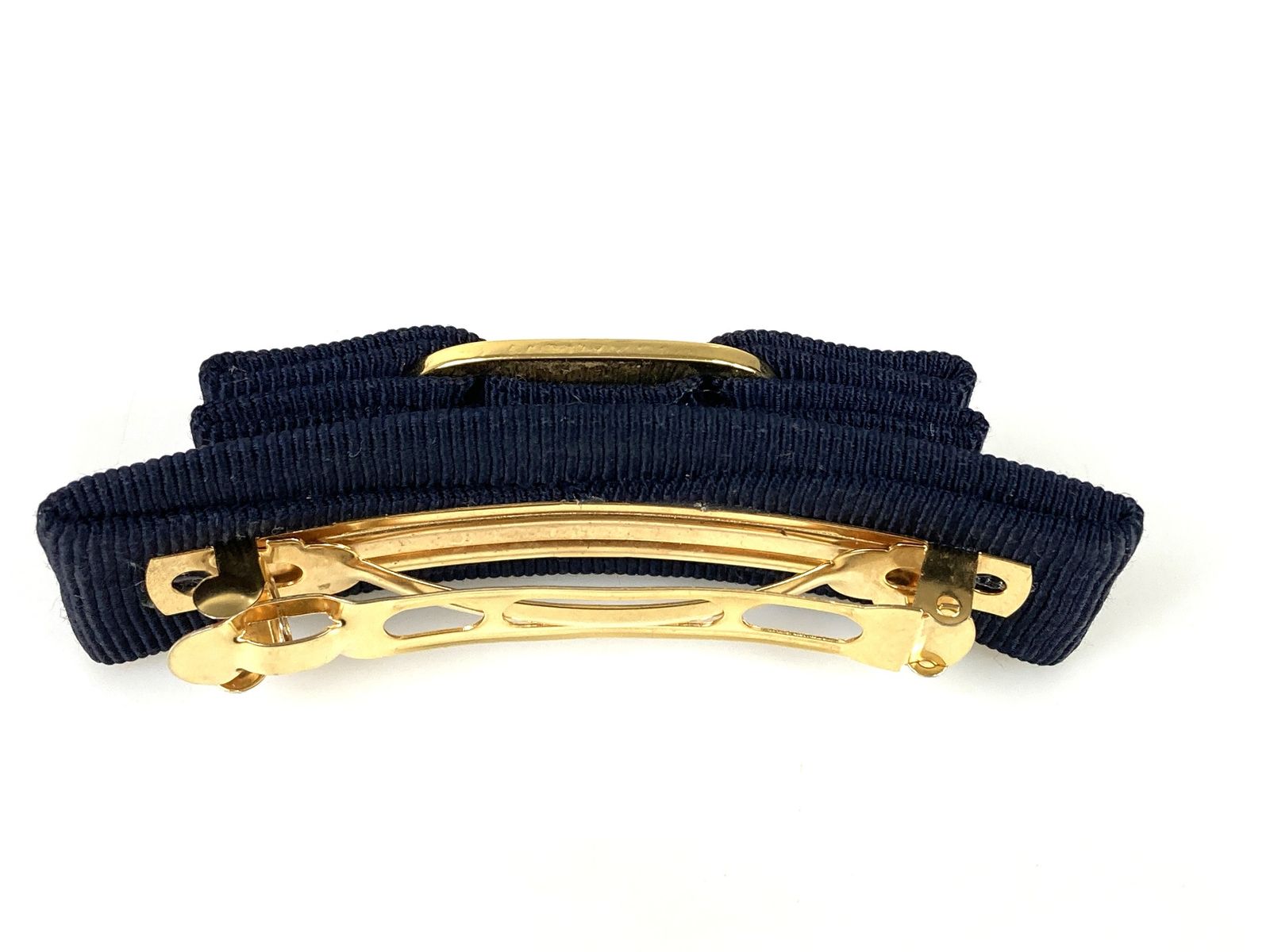 Salvatore Ferragamo ヴァラリボン バレッタ ネイビーゴールド サルヴァトーレ・フェラガモ Salvatore Ferragamo ヴァラリボン