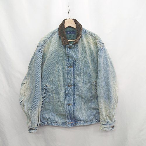 ◇ ⊆ NAUTICA ノーティカ 長袖 デニムブルゾン サイズL ブルー