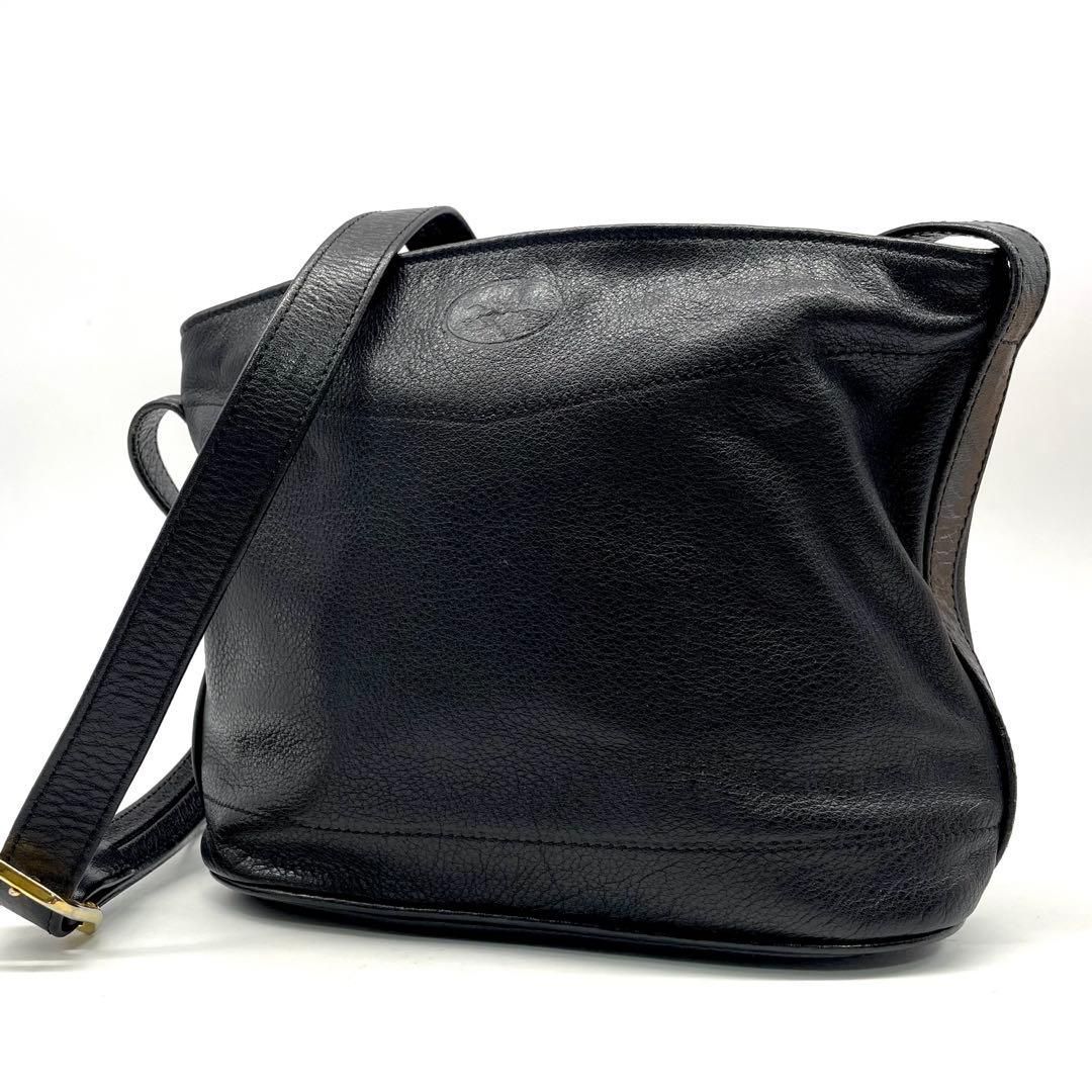 LONGCHAMP ロンシャン ショルダーバッグ 斜め掛け ロゴ刻印 シンプル