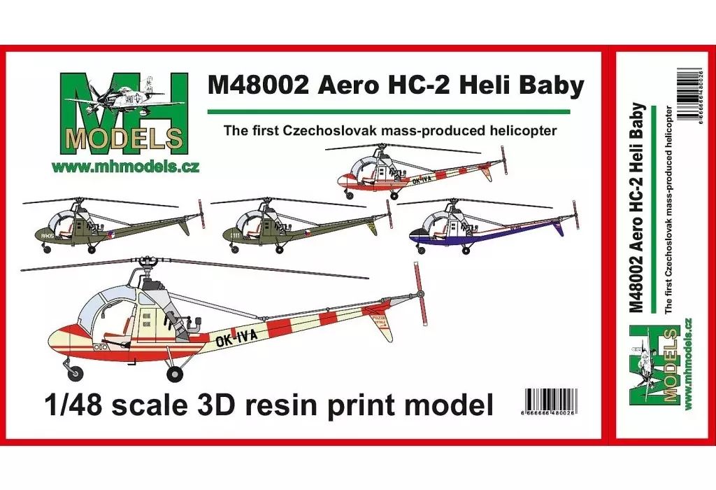 プラモデル 1|48 アエロ HC-2 ヘリベイビー MHZM48002