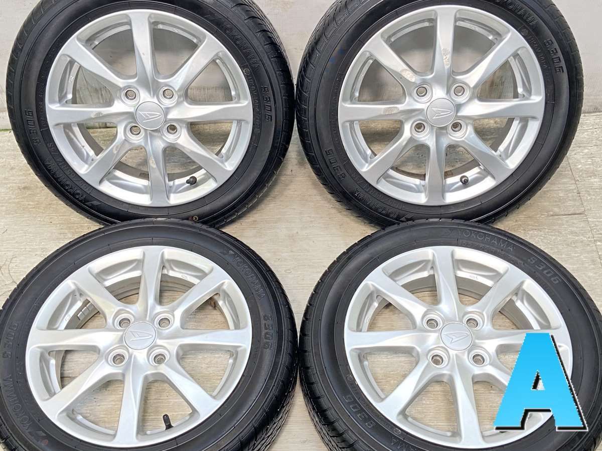 155/65R14 ヨコハマ S306 ダイハツ純正 14x4.5 45 100-4穴 中古タイヤ 