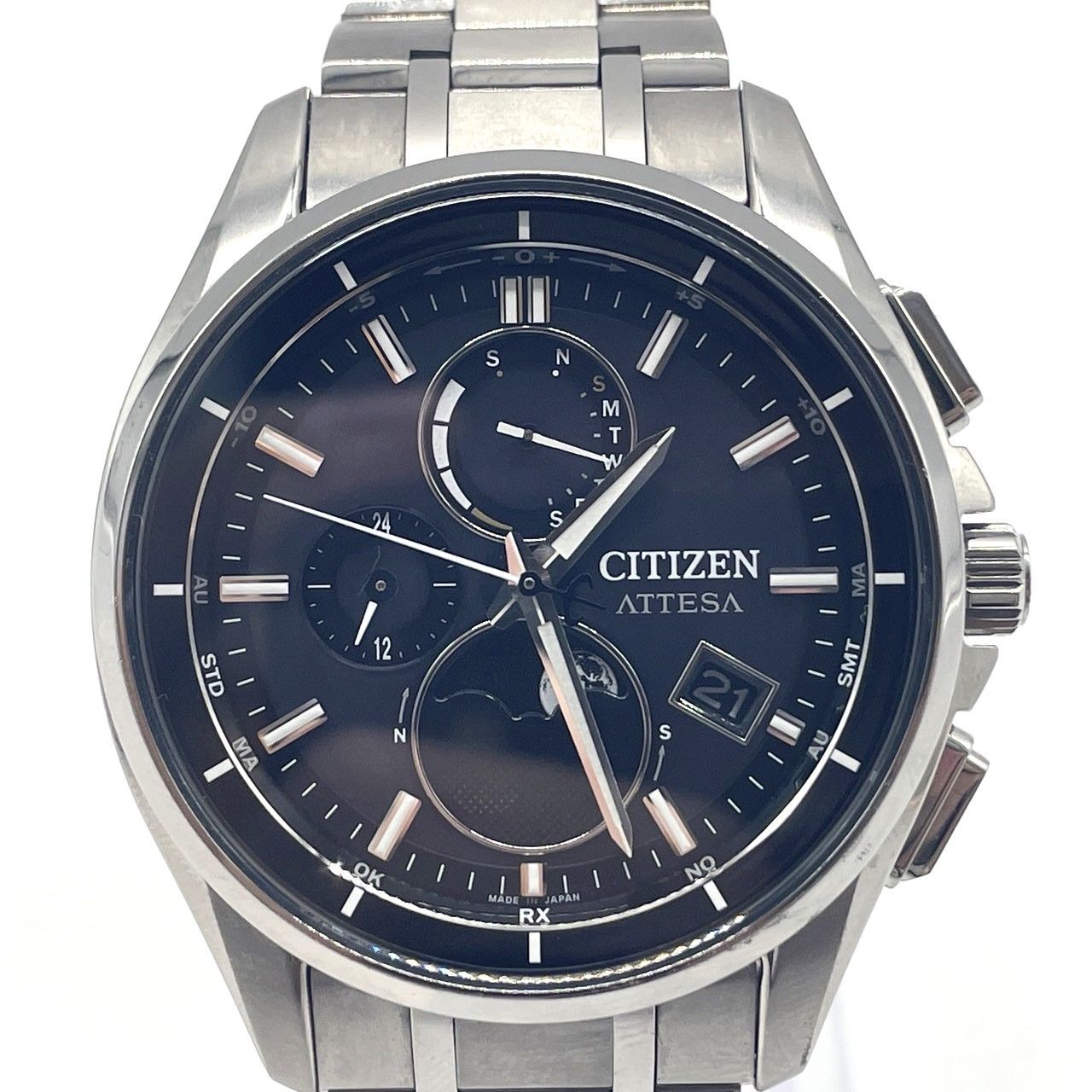 ☆CITIZEN シチズン アテッサ ムーンフェイズ H874-005HK01 電波 