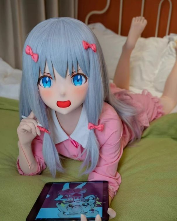 全頭マスク カツラ付き NO.624 マスク ドール ヘッドロリータ人形 コスプレ 仮装 変装 着ぐるみ コスチューム kigurumi 二次元