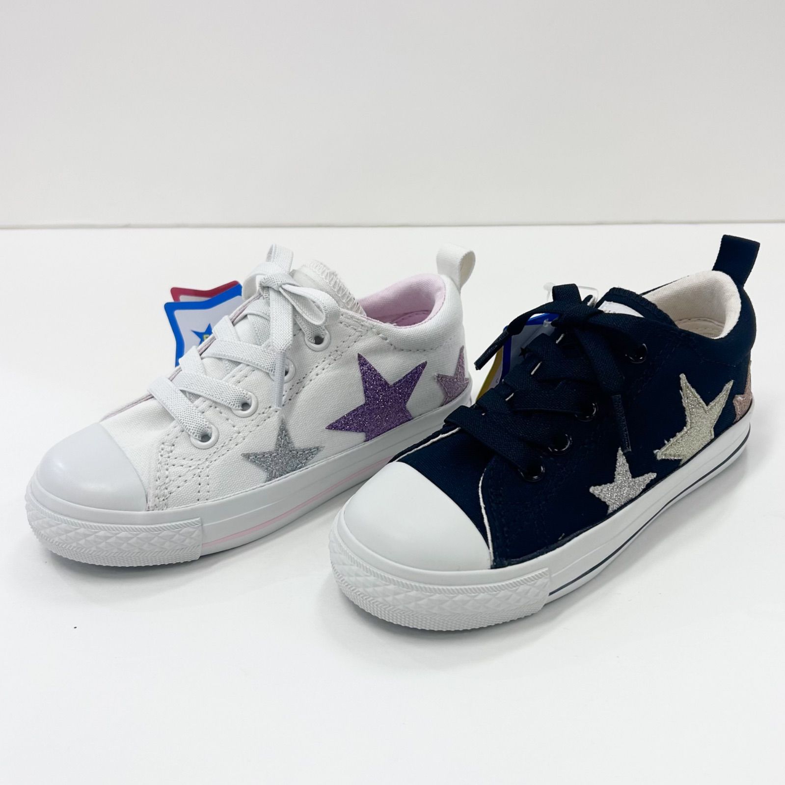 【未使用】CONVERSE CHILD ALL STAR GLITTERSTAR SLIP コンバース　チャイルド　オールスター　グリッタースター　スリップ　子供　スニーカー　スリッポン　ブラック