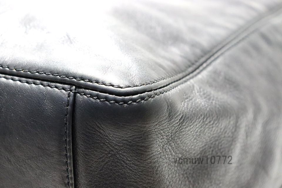 シール無希少美中古□CHANEL デカココ レザー トートバッグ シャネル  