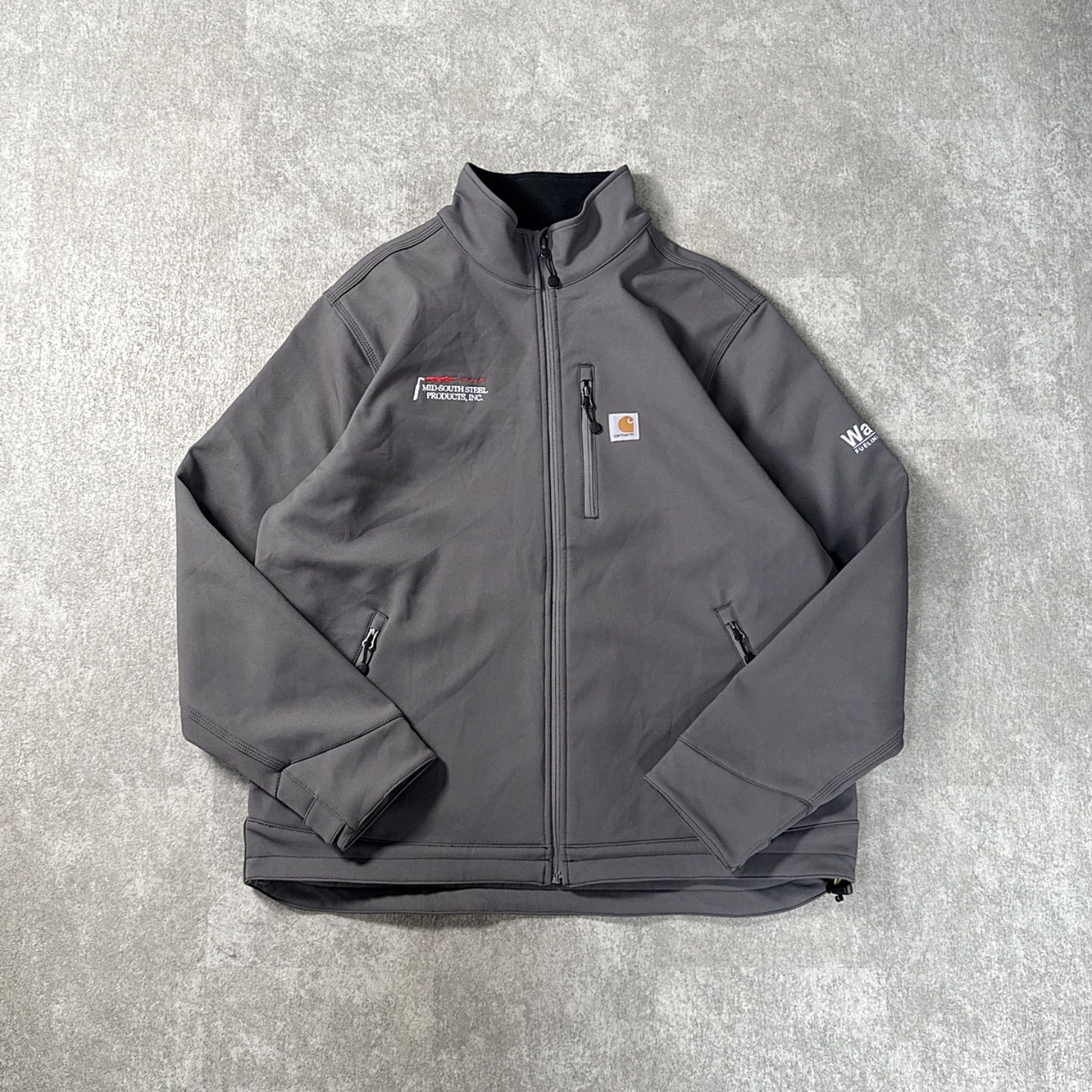 carhartt カーハート ソフトシェルジャケット 企業系 刺繍 古着 ヴィンテージ グレー XL