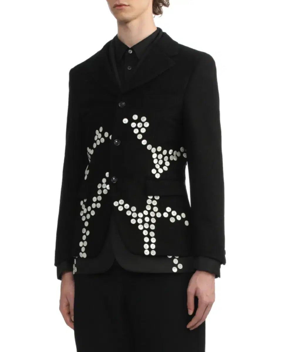 COMME des GARCONS コム デ ギャルソン オム プラス レイヤード ボタン詳細 ブレザー S