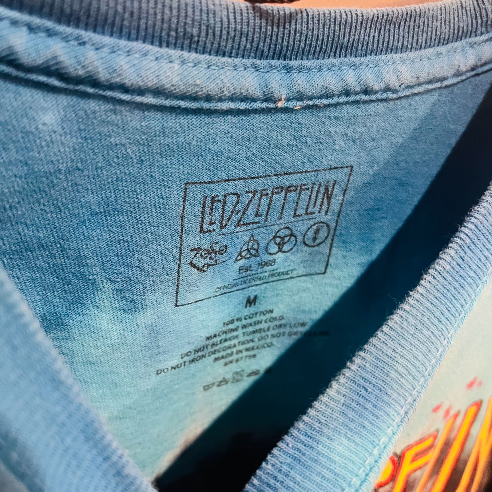 Led Zeppelin バンドTシャツ USツアー1975 タイダイ Mサイズ レッド 