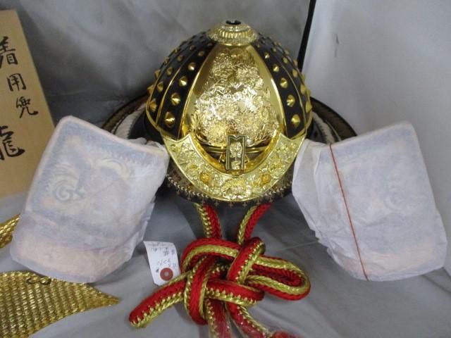 新品 五月人形 甲冑師豊久作 着用兜 昇龍 櫃なし/黄金立札 端午の節句 こどもの日 新品 五月人形 甲冑師豊久作 着用兜 昇龍 櫃なし/黄金立札 端午