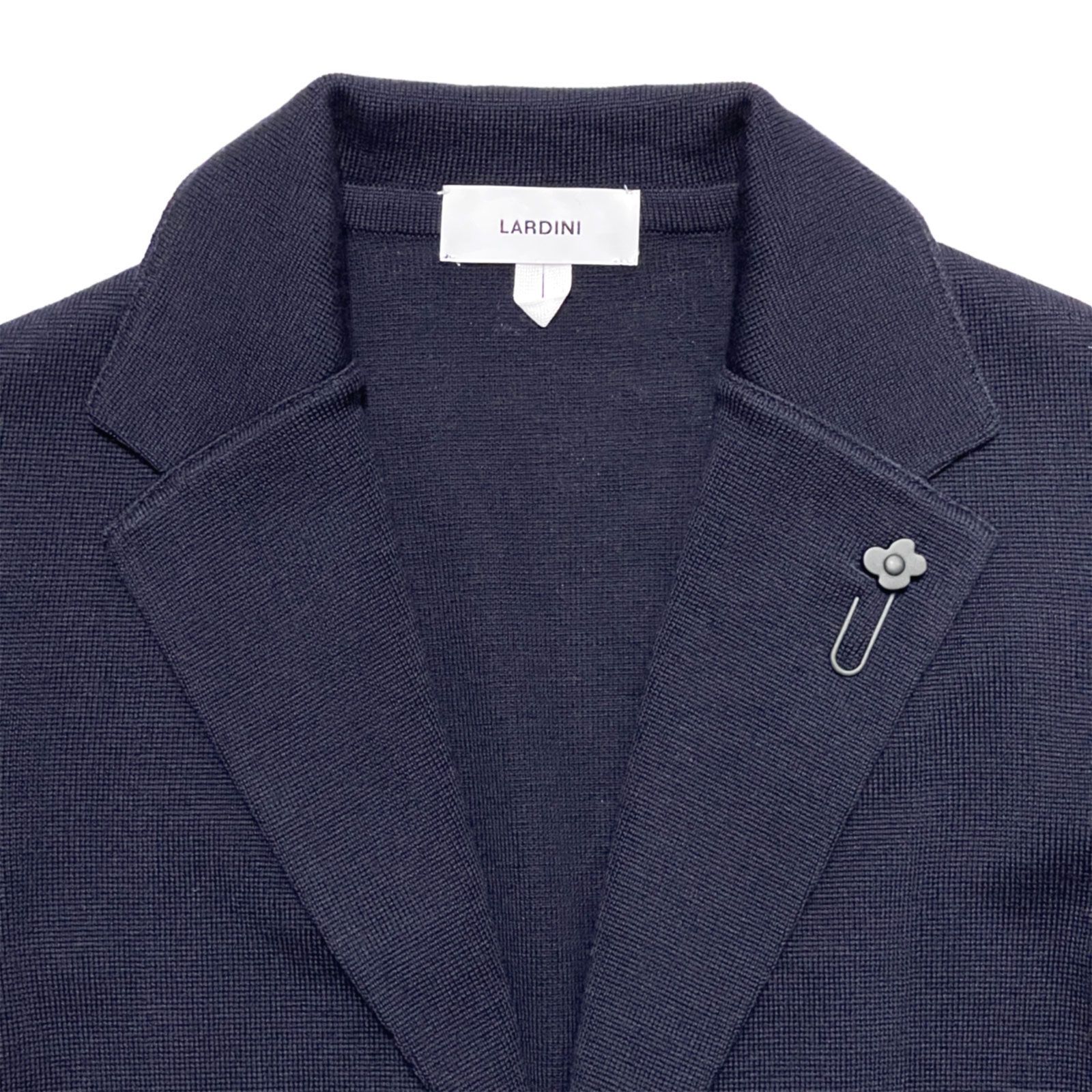 LARDINI ラルディーニ ウール シングル 2B ニットジャケット ネイビー