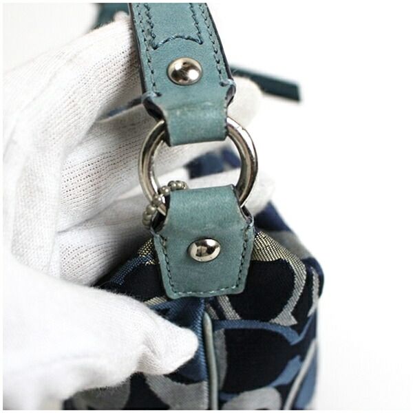 コーチ シグネチャー アクセサリーポーチ キャンバス×レザー