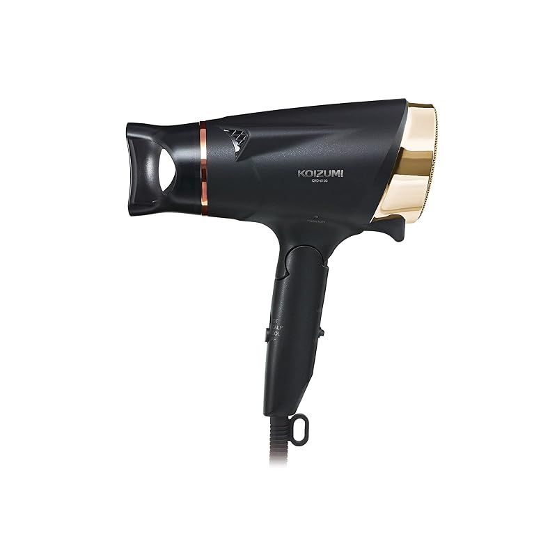コイズミ ヘアドライヤー 大風量 スカルプ機能 ハンズフリー マイナスイオン ブラック KHD-9130/K