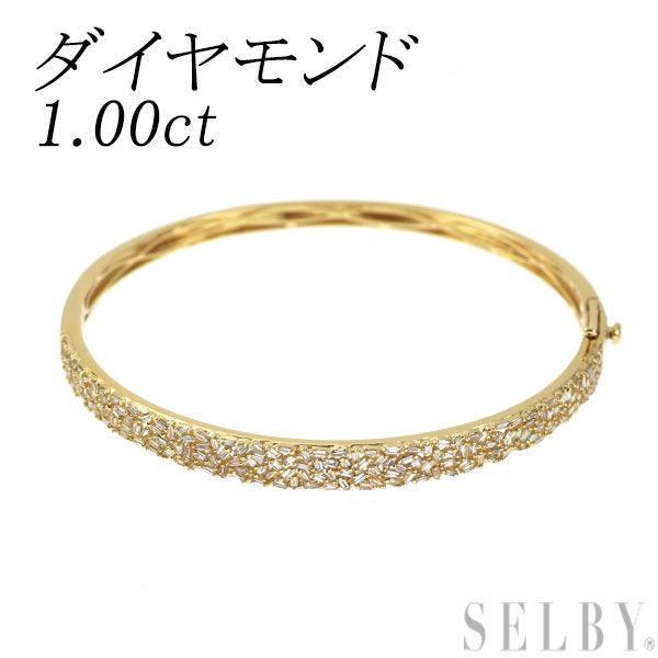 K18YG ダイヤモンド バングル 1.00ct - メルカリ