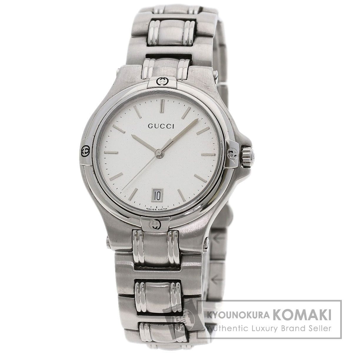 GUCCI☆メンズクォーツ腕時計 9040M 楽天市場】電池交換済 GUCCI グッチ 9040M デイト アイボリー