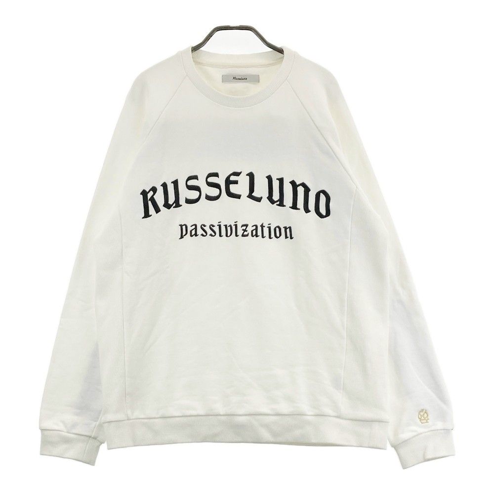 RUSSELUNO ラッセルノ 2022年モデル スウェット 長袖トレーナー 袖ルチャ ホワイト系 5 ゴルフウェア メンズ RUSSELUNOラッセルノ ゴルフウェア スウェットパンツ RUSSELUNO