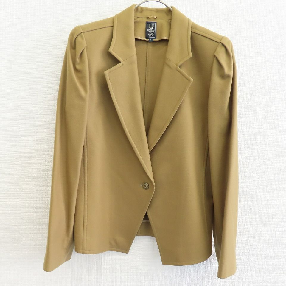 wnc ウンガロ Ungaro スカートスーツ 38 茶系 ツーピース ラメ ミンク 