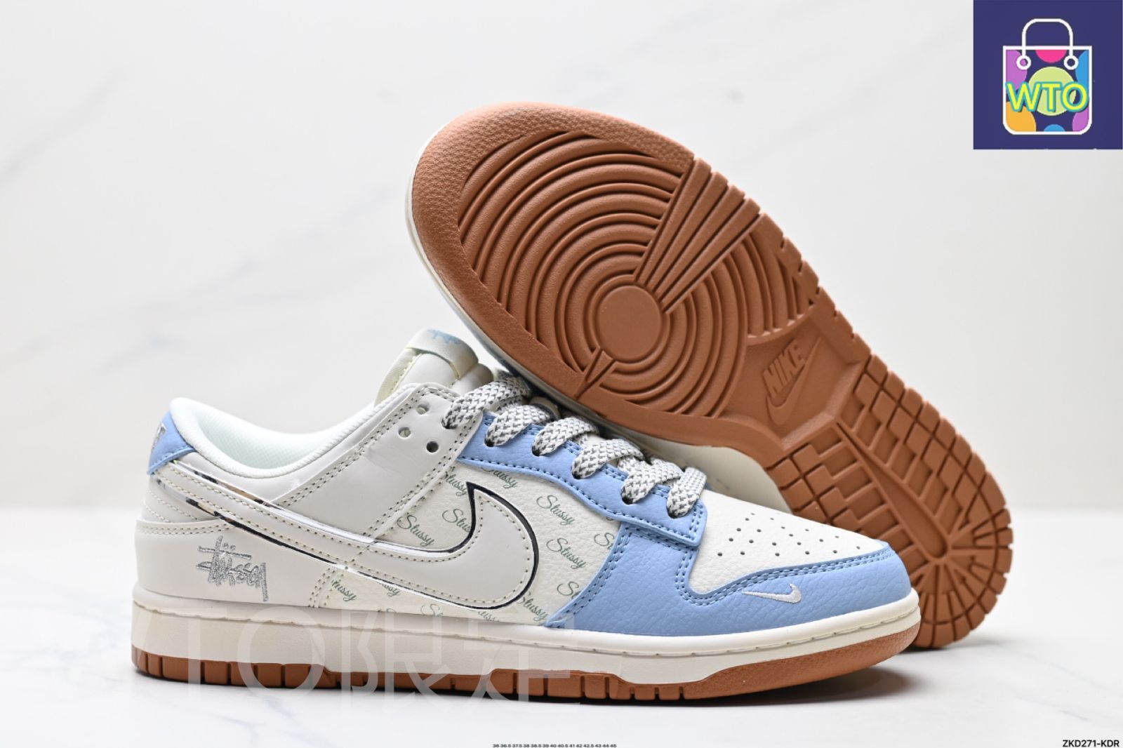 全新未使用Nike SB Dunk Low ステューシー コラボ ホワイト