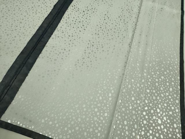 平和屋着物□極上 訪問着 無双 紗袷 紗×絽 霰文 紺色地 金銀彩 逸品