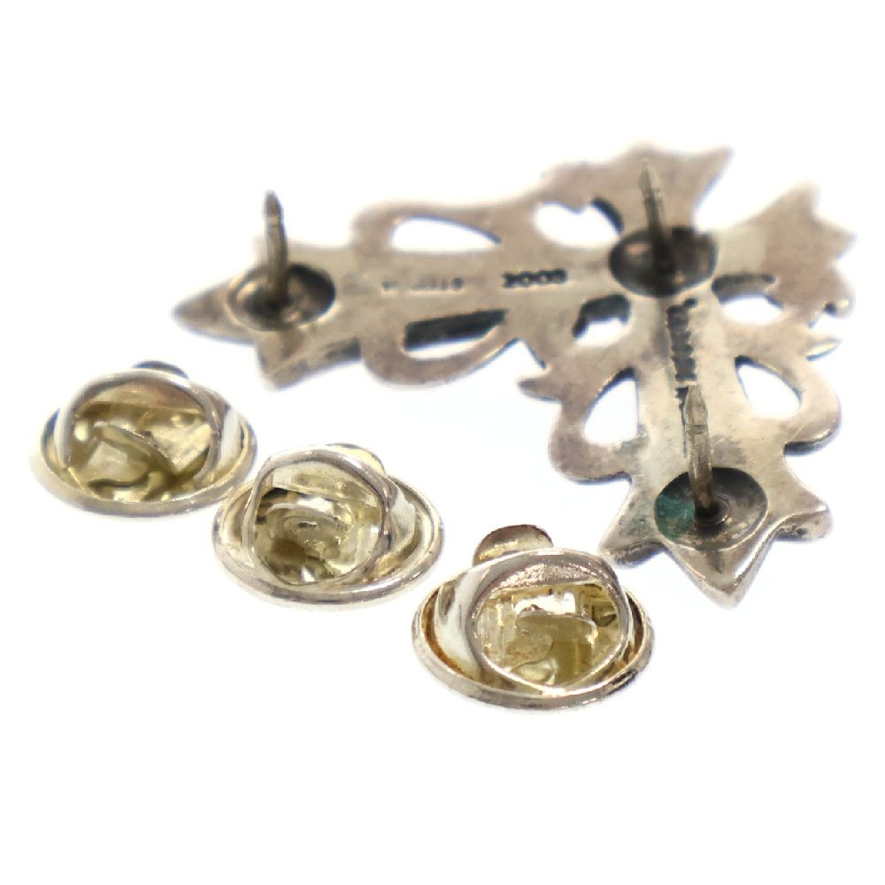 CHROME HEARTS クロムハーツ PIN FLRLCRNR LG スティックピン フローラルクロスコーナー ラージ ピンバッジ シルバー CHROME HEARTS (クロムハーツ) PIN FLRLCRNR LG スティックピン