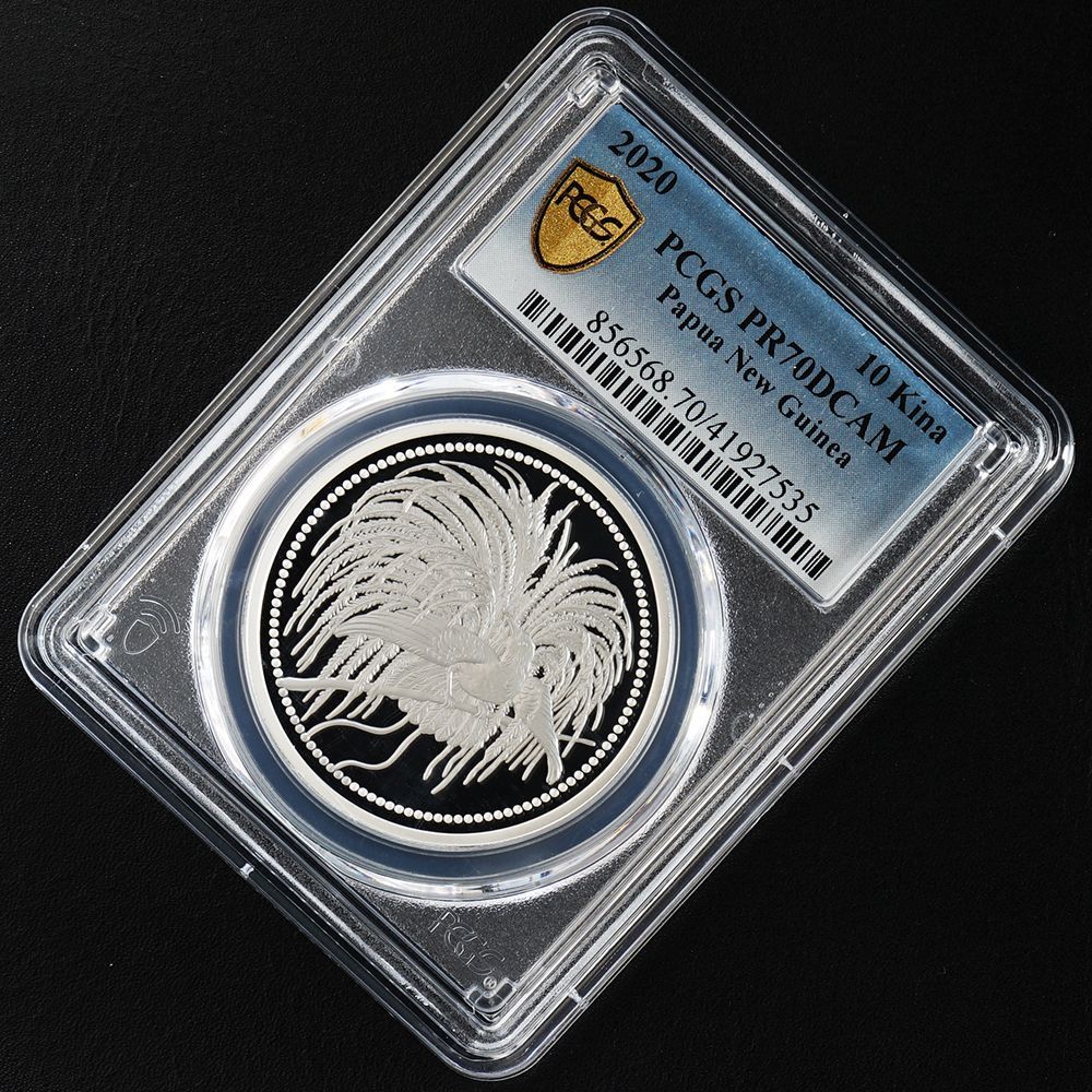 【最高鑑定】2020年 パプアニューギニア 極楽鳥 1オンス プルーフ銀貨 10キナ PCGS PR70DCAM アンティークコイン モダン レア