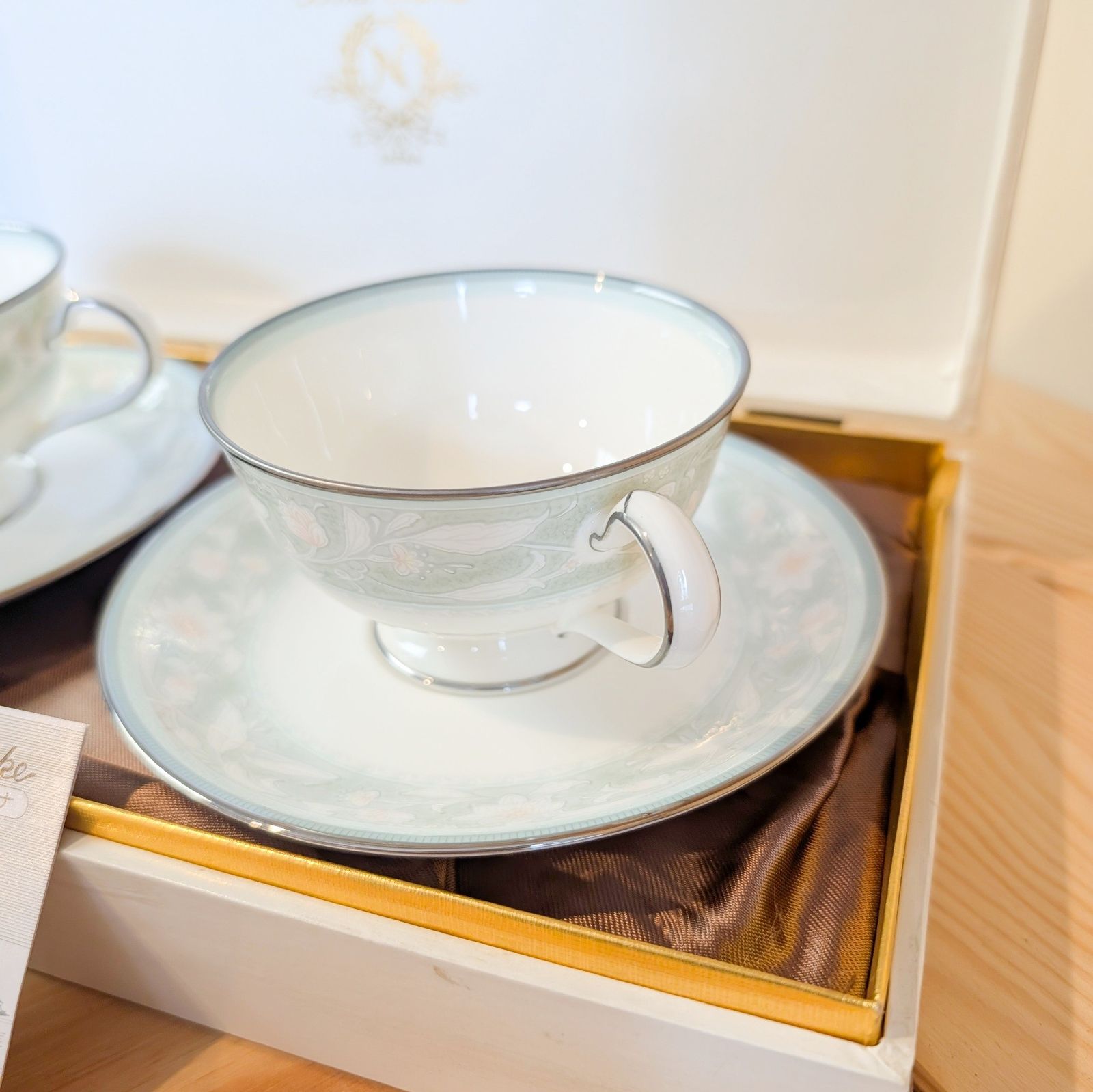 新品・未使用 ノリタケ カップ＆ソーサー2客 ボーンチャイナ - メルカリ