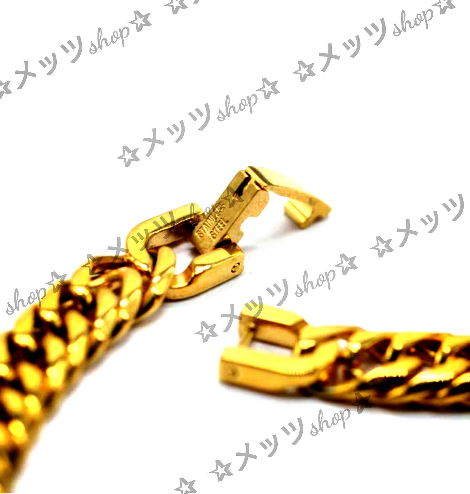 鏡面加工】喜平 6面カットダブル 10mm 316Lサージカルステンレス 