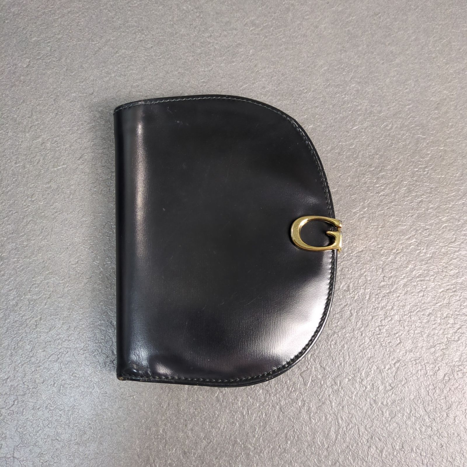 OLD GUCCI オールドグッチ レザーウォレット 2つ折り財布 革財布 G金具