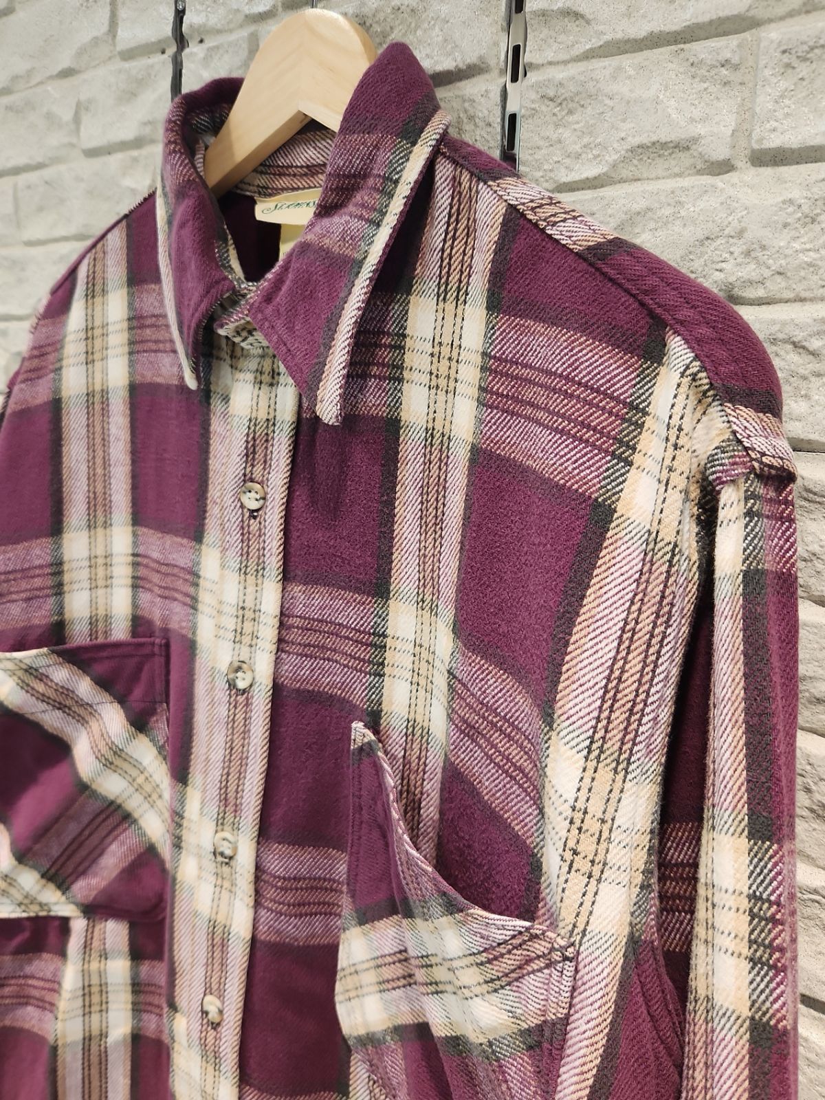 常田大希 St.John's Bay ビッグサイズ ヘビーネルシャツ 好配色 90s