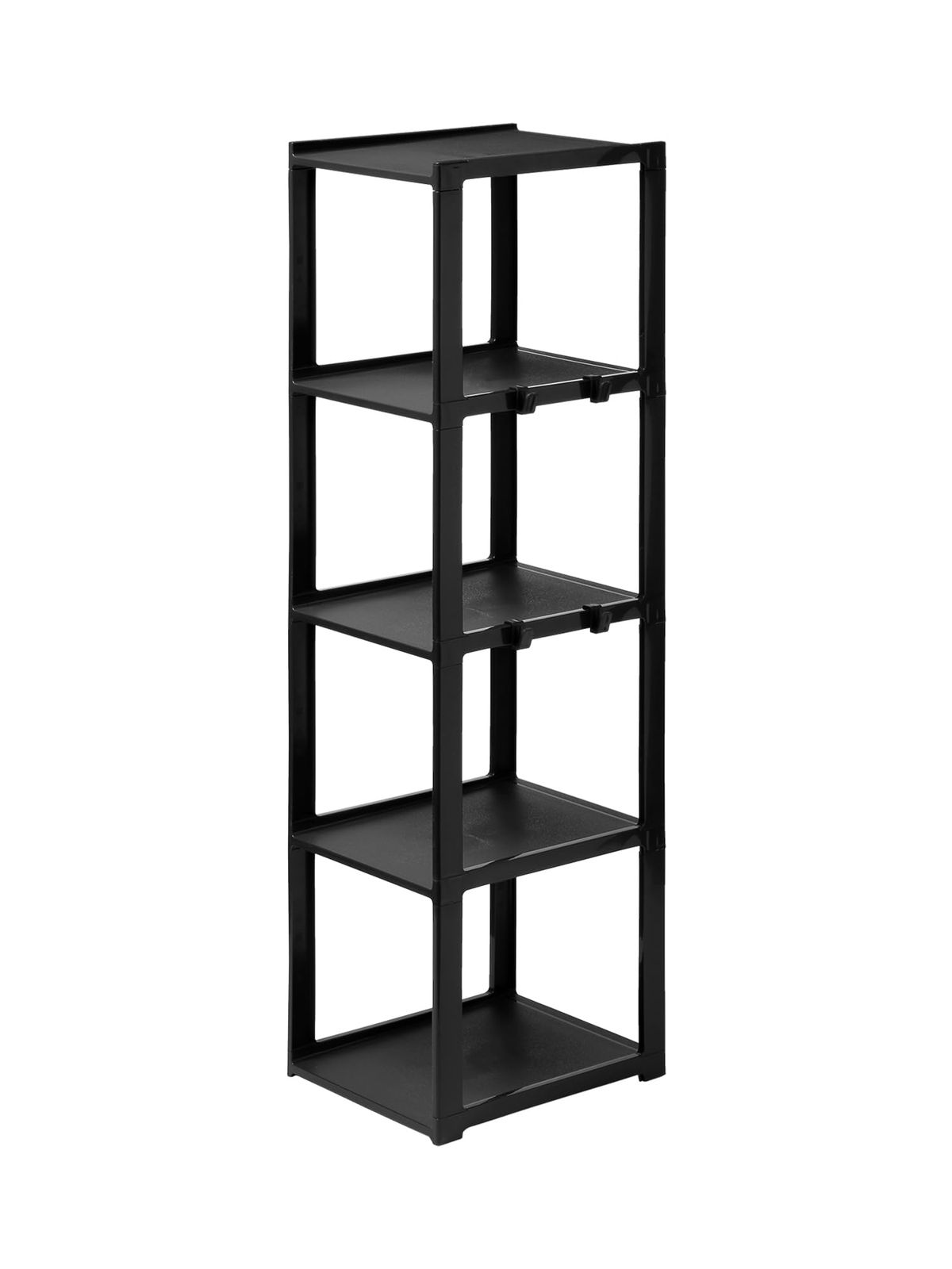 ライクイット like-it 靴収納 シューズラック スリム 5段 約幅23.8x奥28.5x高93cm ブラック CUBE ショートブーツ収納 省スペース 組み立て簡単 玄関