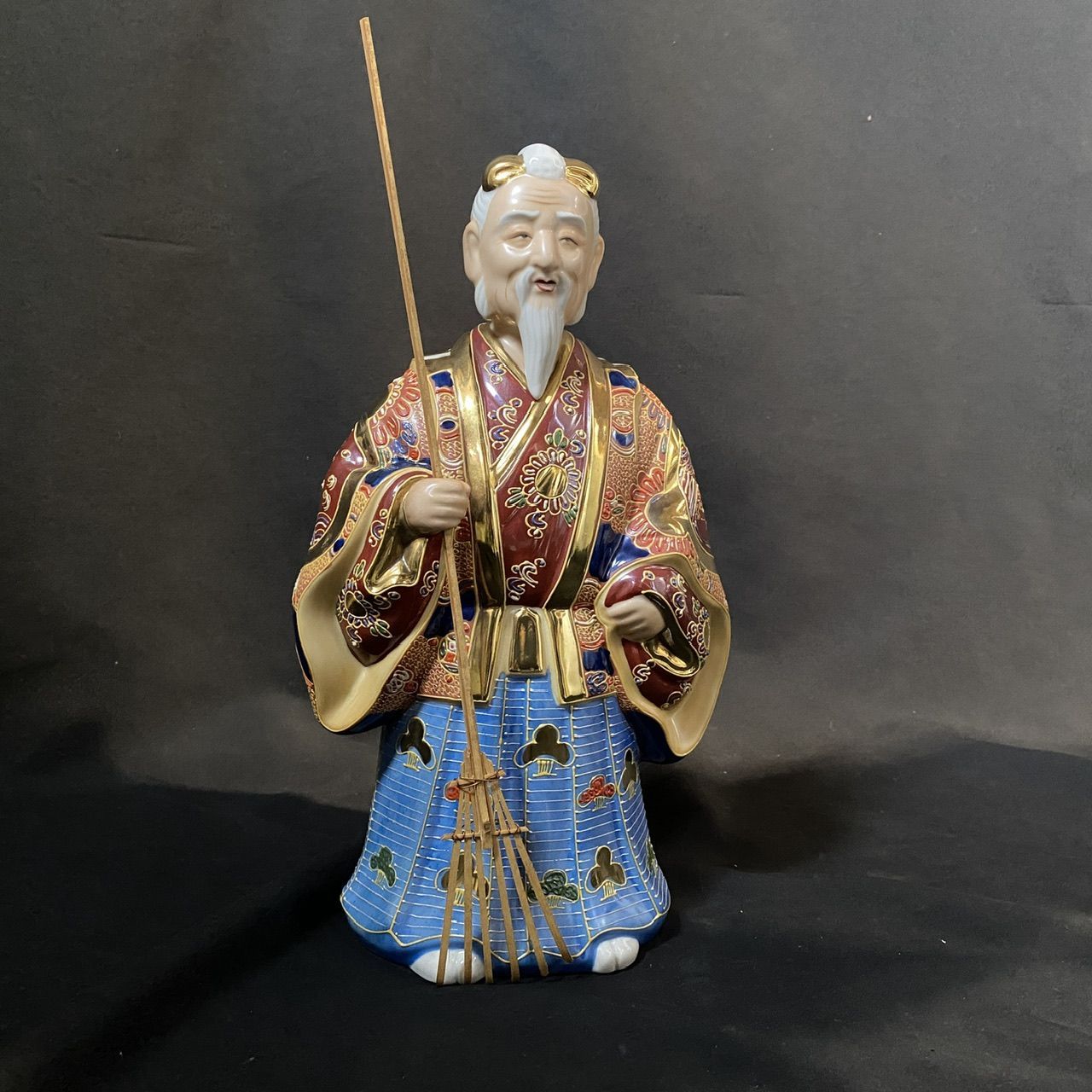 九谷焼 高砂人形 (管理番号：OKU9848/J1-140)