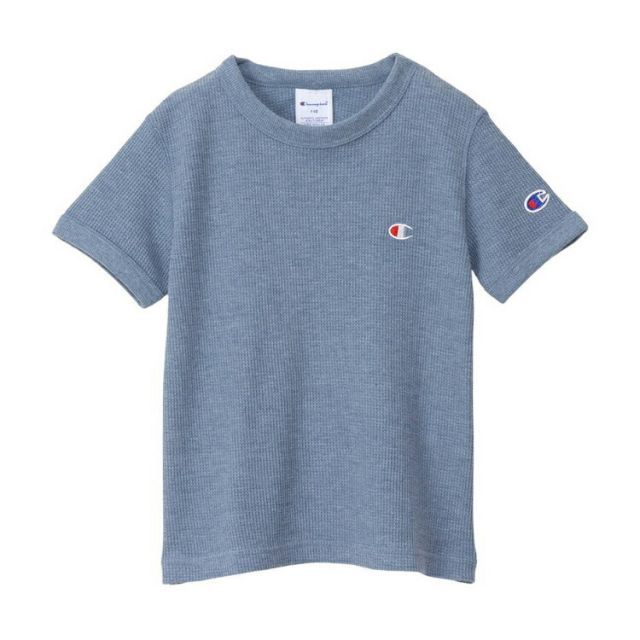 HANES ヘインズ SHORT SLEEVE ヘザーネイビー 110サイズ CK-X301 379 | スポーツ 運動 服 衣類 ウエア ウェア トップス ショートスリーブ Tシャツ 半袖 着心地 ワッフル素材 刺繍 デザイン シンプル 刺繍