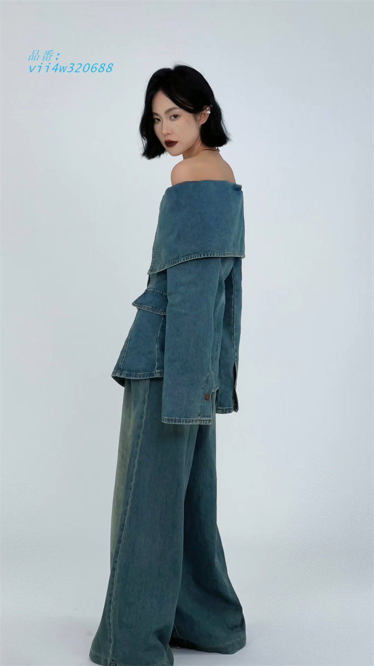 デニムシャツ長袖韓国ファッ