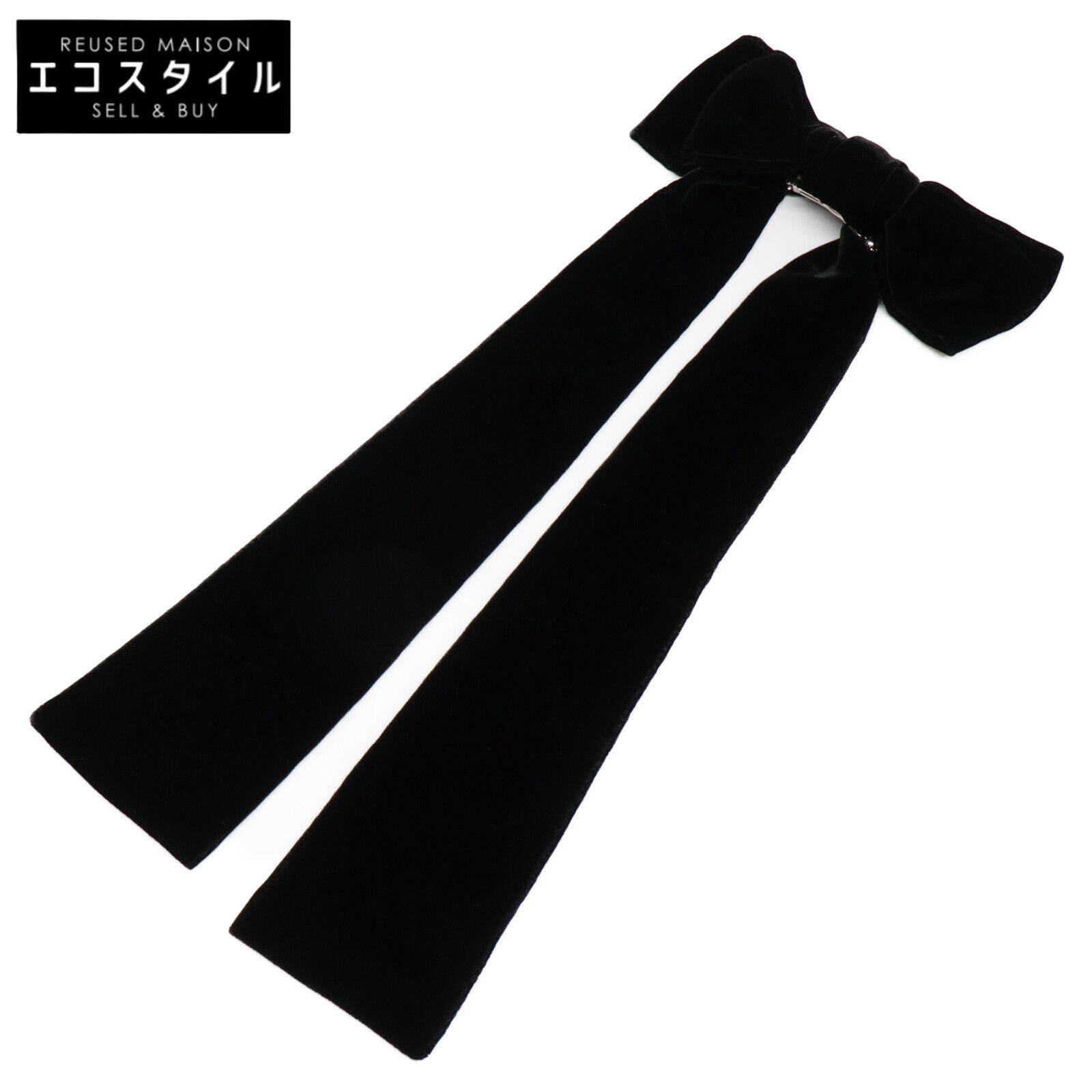 FETICO フェティコ 24AW FTC244-2012 Velvet Long Bow Hair Clip ベルベット ロング ボウ バレッタ F