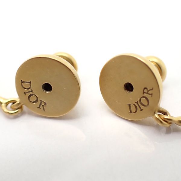 Christian Dior ピアス J'ADIOR スター フェイクパール GP メタル 美品