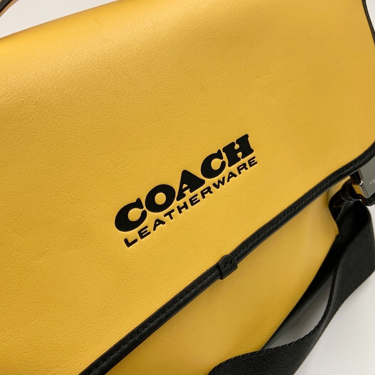 〇〇COACH コーチ リーグ バイク バイク ショルダーバッグ C5344 イエロー