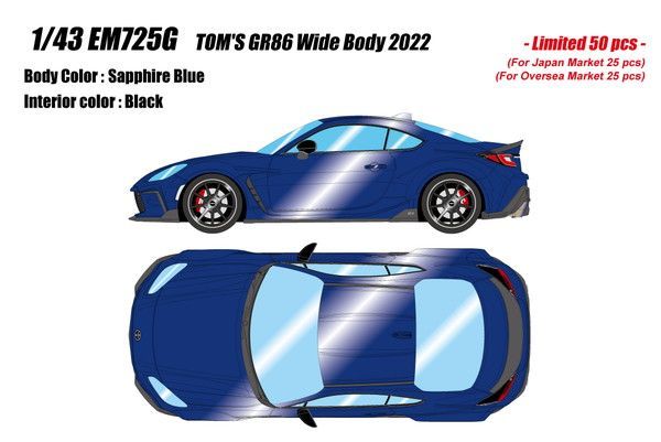 新品 EIDOLON 1/43 トムス GR86 ワイドボディ 2022 サファイアブルー 