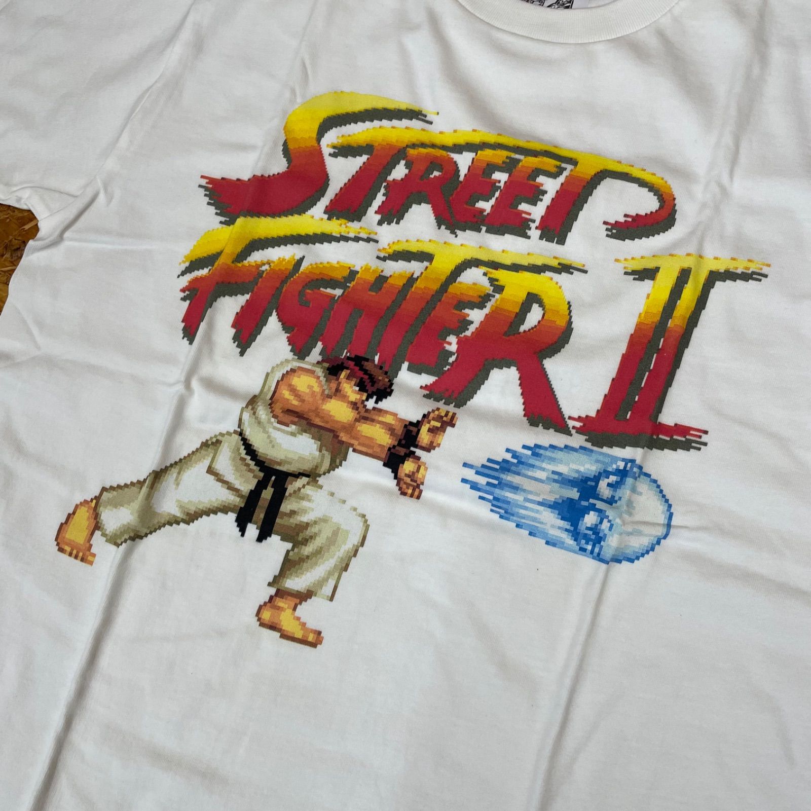 未使用 CAPCOMオフィシャル STREET FIGHTER II リュウ プリントTシャツ M ホワイト ストリートファイター2 ストII  ストツー カプコン 波動拳 ゲーム 格ゲー 半袖 ショートスリーブ カットソー レア - メルカリ