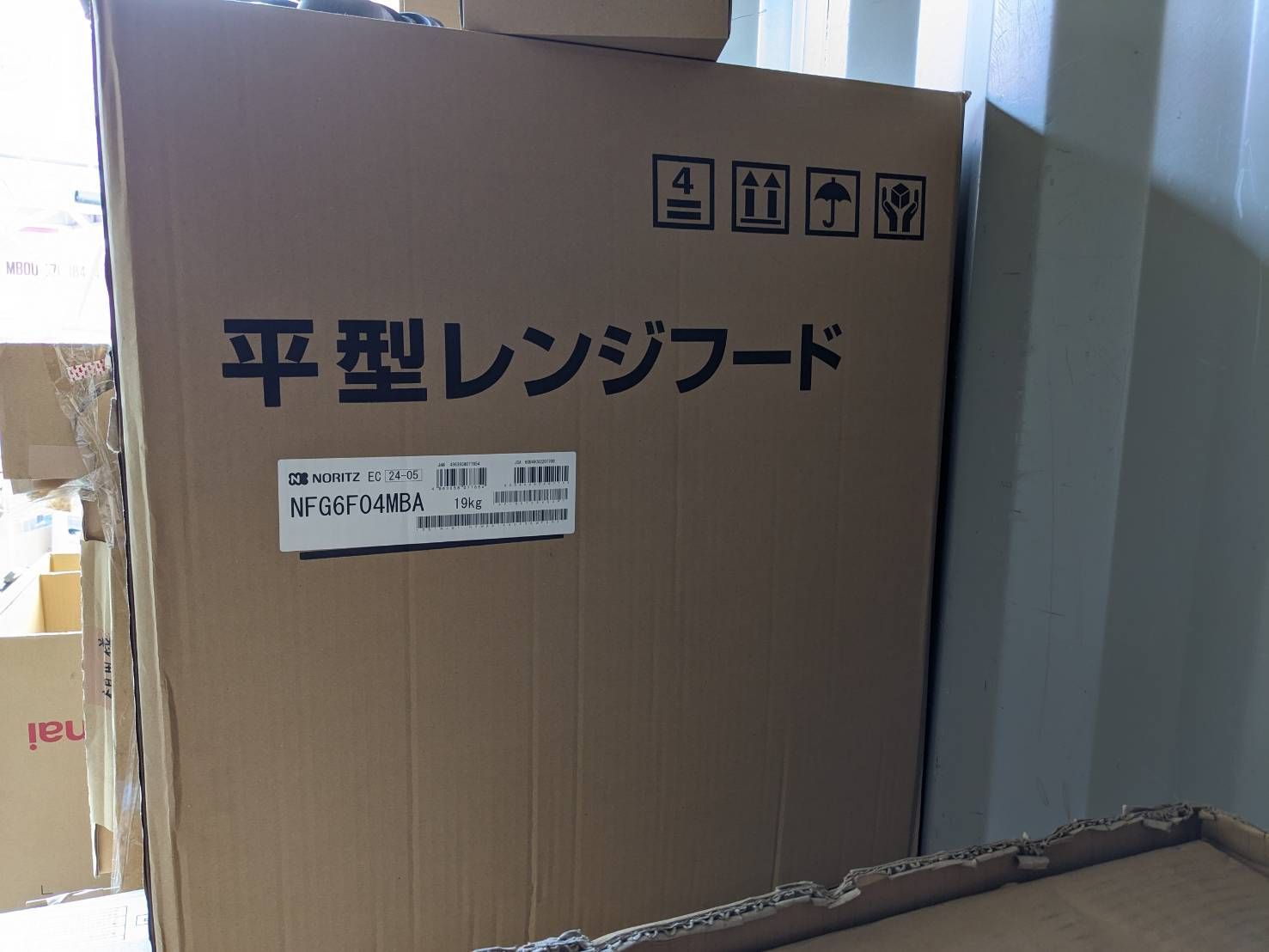 NORITZ 平型レンジフード NFG6F04MBA ブラック ノーリツ