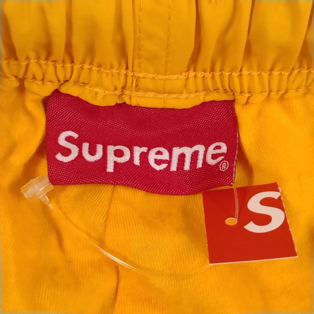 SUPREME シュプリーム Side Logo Track Pant サイドロゴ ナイロン トラックパンツ ブラック×イエロー サイズ M 正規品  / 34704