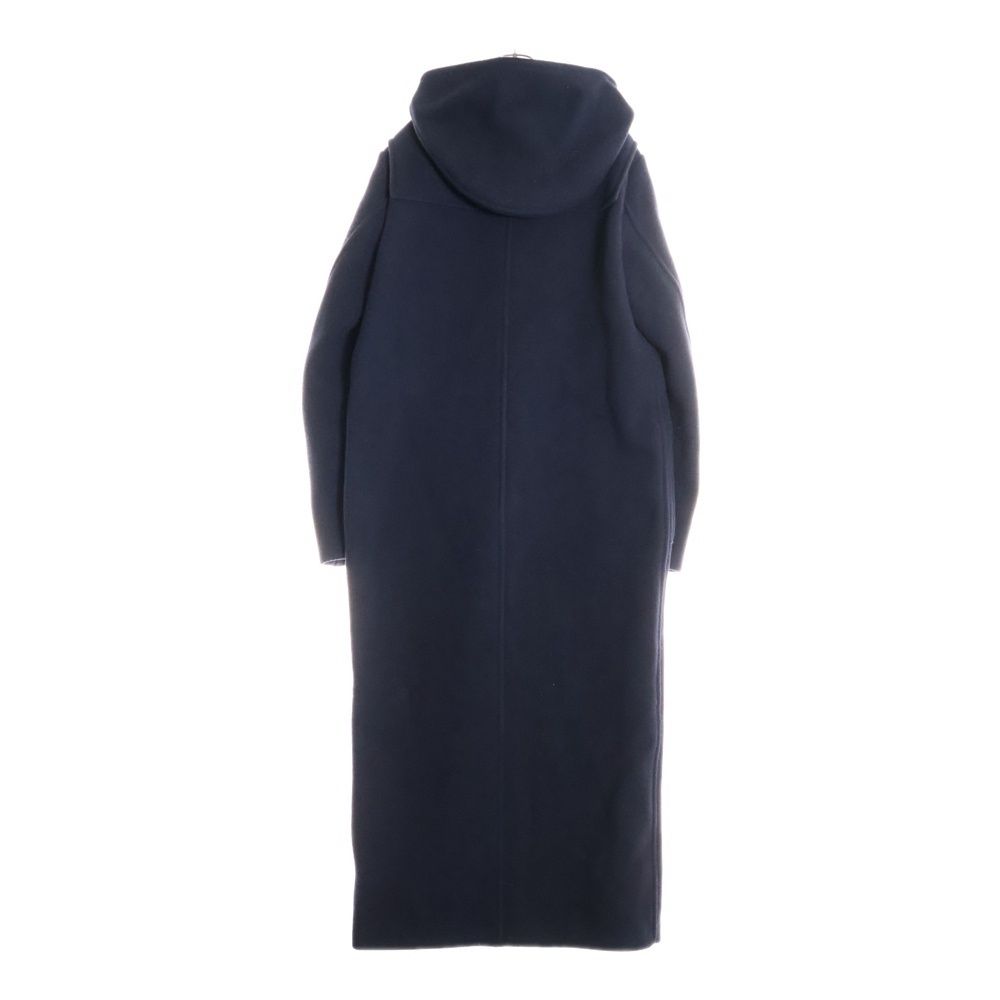 PRADA プラダ 23AW ウール フーデッド ロングダッフルコート ジャケット ネイビー SGC361