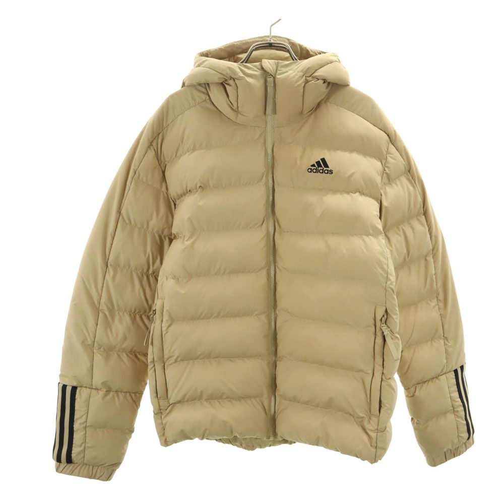 アディダス スリーストライプス ミッドウェイト 中綿ジャケット L ベージュ adidas メンズ