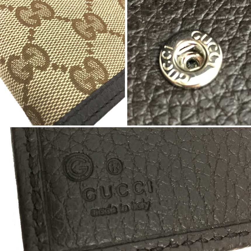 未使用 GUCCIグッチ 292534 GGキャンバス二つ折り財布 aq5860