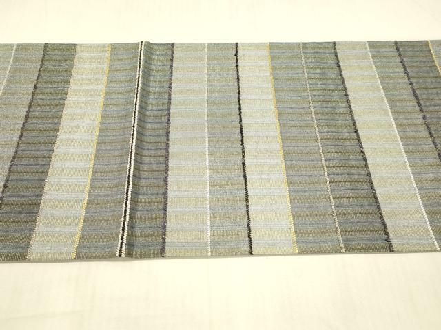 平和屋着物○太鼓柄袋帯 作家物 抽象文様 金銀糸 正絹 逸品 DAAW4264cm
