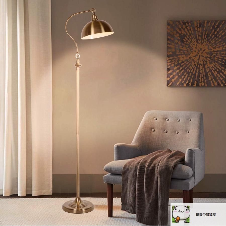 調節 なフロアランプレトロメタルアイアンヨーロピアンスタイルのリビングルームの装飾研究室電気スタンドオフィスカウンターベッドルームベッドサイドランプ