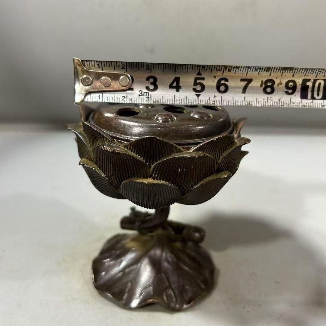 銅細工 蓮華香炉 宝蓮灯盤香炉 香道具 装飾品 工芸品 美術品 銅細工 蓮華香炉 宝蓮灯盤香炉 香道具 装飾品 工芸品 美術品