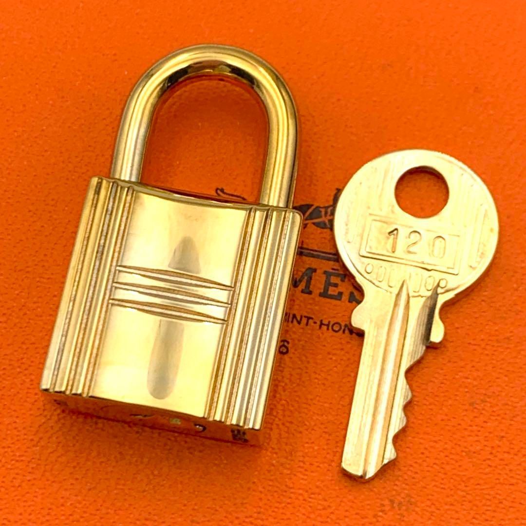 HERMES エルメス カデナ 24Kメッキ No.120 120番 鍵付き 南京錠